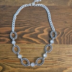 Brighton Reversible Rhinestone Townsend Circle Chain Necklace